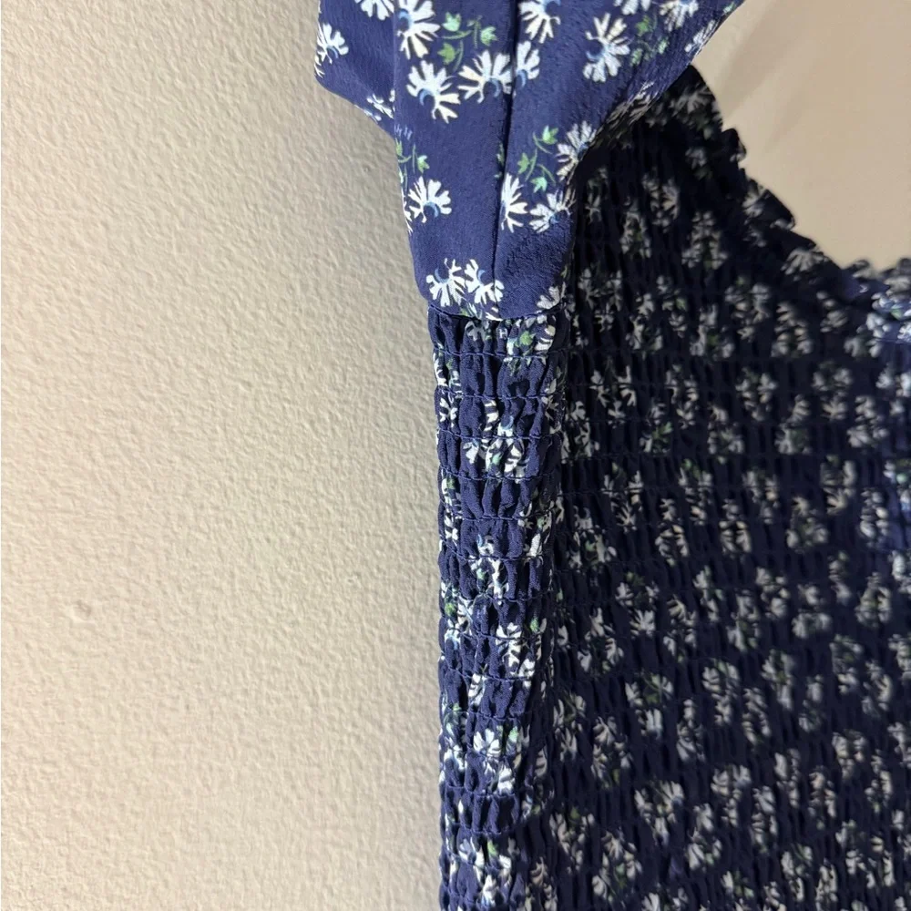 Hill House Home the Louisa Nap Dress in Navy Blue Posey Ditzy Floral Size Small - Picture 4 of 16